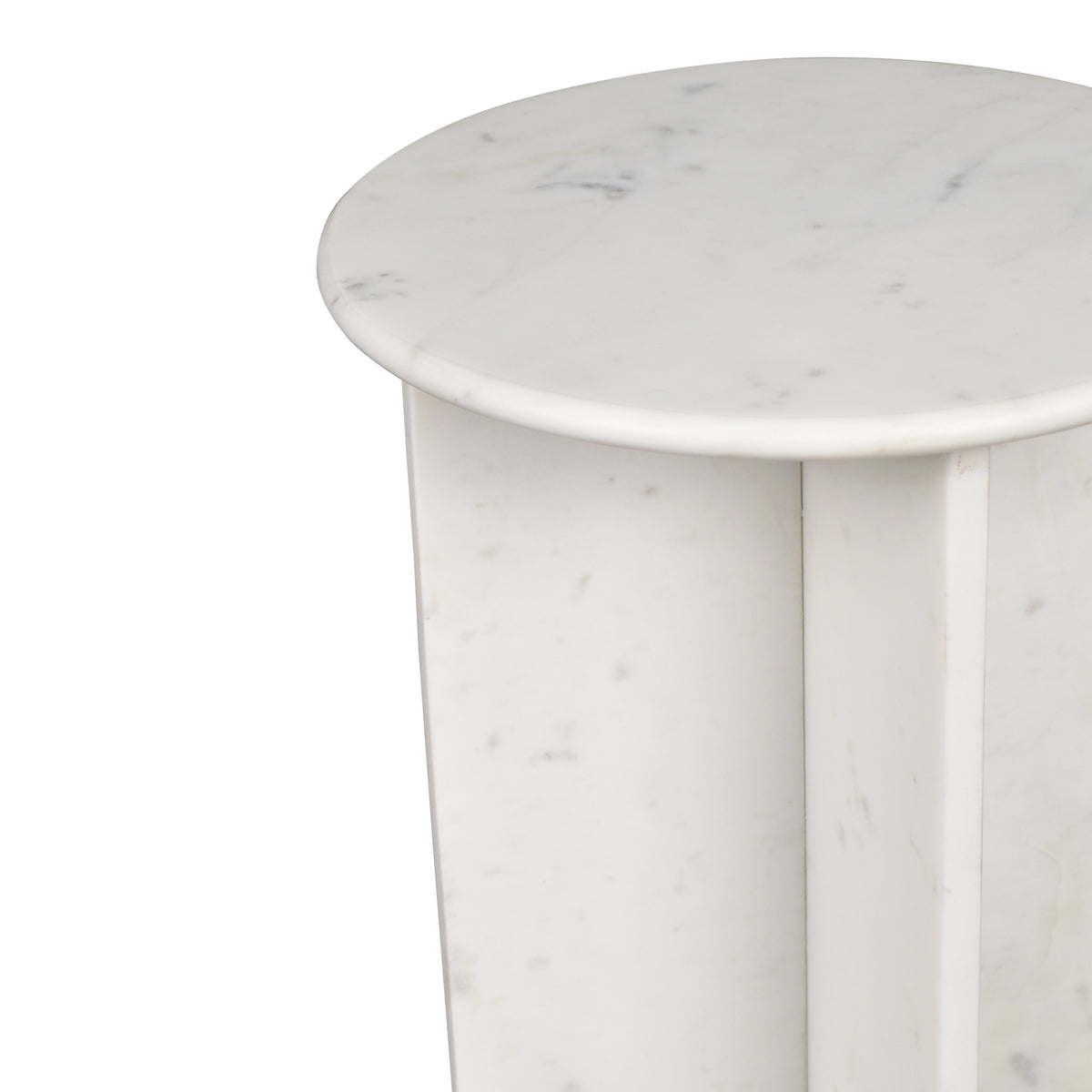 Lippa 17.75" Contemporary Natural Marble Handmade X-Shaped End Table