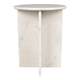 Lippa 17.75" Contemporary Natural Marble Handmade X-Shaped End Table