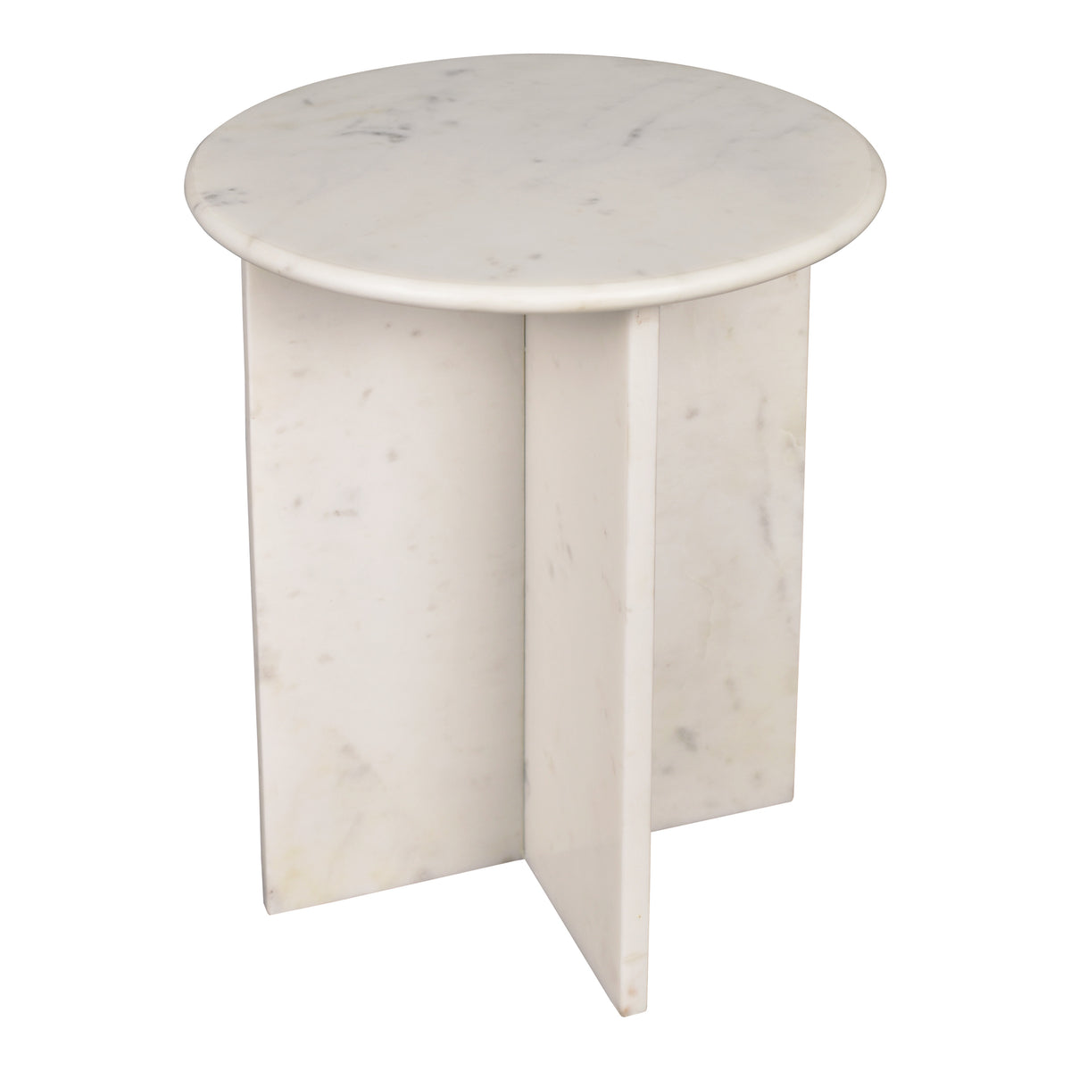 Lippa 17.75" Contemporary Natural Marble Handmade X-Shaped End Table