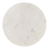 Lippa 17.75" Contemporary Natural Marble Handmade X-Shaped End Table