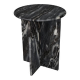 Lippa 17.75" Contemporary Natural Marble Handmade X-Shaped End Table