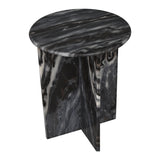 Lippa 17.75" Contemporary Natural Marble Handmade X-Shaped End Table