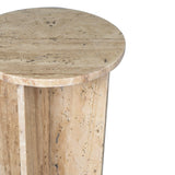 Lippa 17.75" Contemporary Natural Marble Handmade X-Shaped End Table