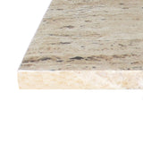 Stone 18.5" Contemporary Natural Marble Handmade T-Shaped End Table