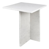 Stone 18.5" Contemporary Natural Marble Handmade T-Shaped End Table