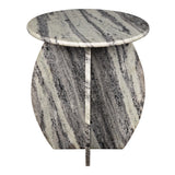 Decorative 17.5" Contemporary Natural Marble Handmade X-Shaped End Table
