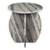 Decorative 17.5" Contemporary Natural Marble Handmade X-Shaped End Table