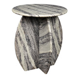 Decorative 17.5" Contemporary Natural Marble Handmade X-Shaped End Table
