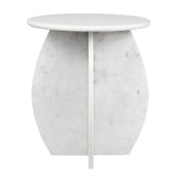 Decorative 17.5" Contemporary Natural Marble Handmade X-Shaped End Table