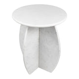 Decorative 17.5" Contemporary Natural Marble Handmade X-Shaped End Table