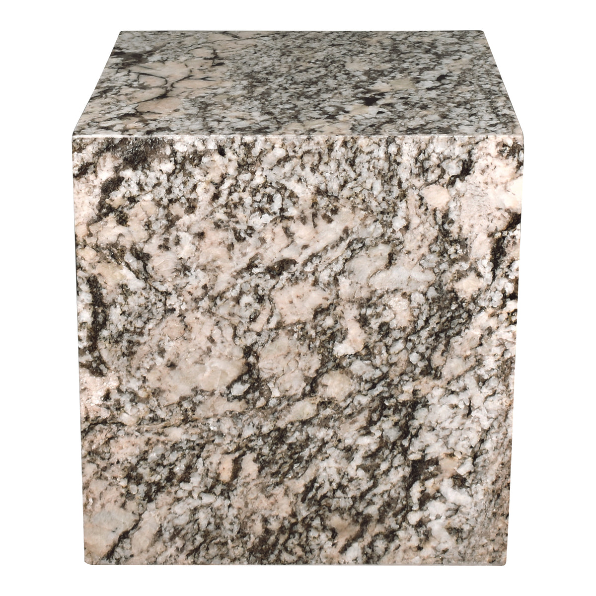 Walker 20" Modern Natural Marble Handmade Rectangular 2-Shelf End Table