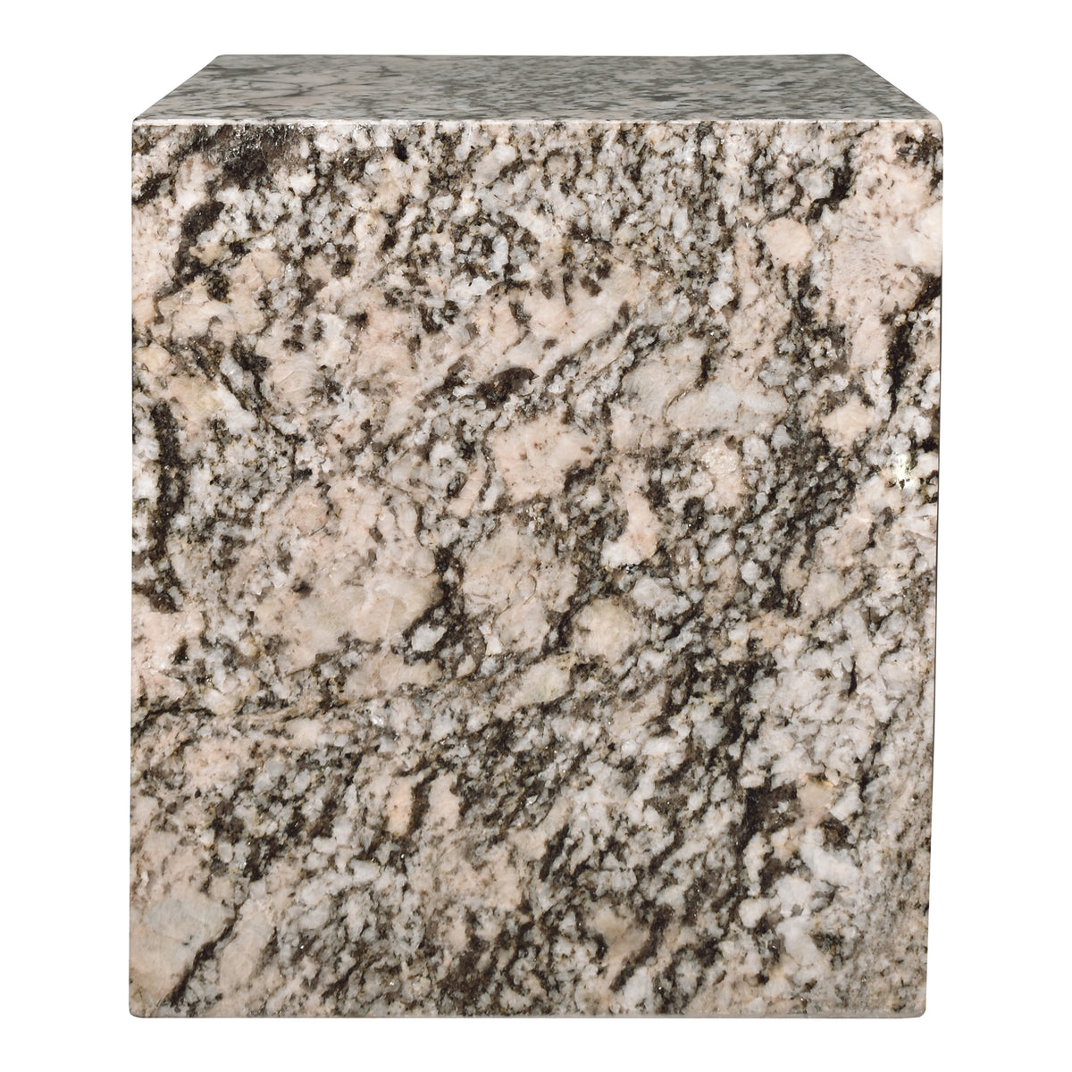 Walker 20" Modern Natural Marble Handmade Rectangular 2-Shelf End Table