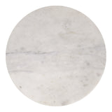 Cone 20" Contemporary Natural Marble/Metal Handmade Hourglass End Table