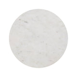 Cone 20" Contemporary Natural Marble/Metal Handmade Hourglass End Table