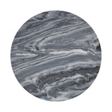 Boho 19" Modern Natural Marble Handmade Stacked Round Pedestal End Table