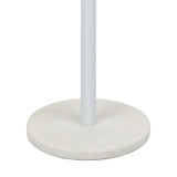 Birch 22.25" Contemporary Natural Marble/Metal Pedestal Drink Table