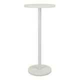 Birch 22.25" Contemporary Natural Marble/Metal Pedestal Drink Table