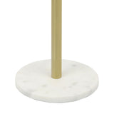 Birch 22.25" Contemporary Natural Marble/Metal Pedestal Drink Table