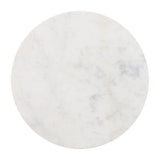 Birch 22.25" Contemporary Natural Marble/Metal Pedestal Drink Table