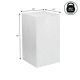 Reed 18" Contemporary Solid Natural Marble Handmade Square Plinth Block Pedestal End Table