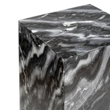 Reed 18" Contemporary Solid Natural Marble Handmade Square Plinth Block Pedestal End Table