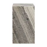 Reed 18" Contemporary Solid Natural Marble Handmade Square Plinth Block Pedestal End Table