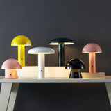 Frasier Contemporary Bohemian Rechargeable/Cordless Iron Integrated LED Mushroom Table Lamp