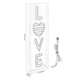 LOVE Contemporary Glam Acrylic Box USB Operated LED Neon Light