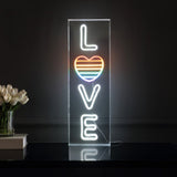 LOVE Contemporary Glam Acrylic Box USB Operated LED Neon Light