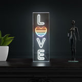 LOVE Contemporary Glam Acrylic Box USB Operated LED Neon Light