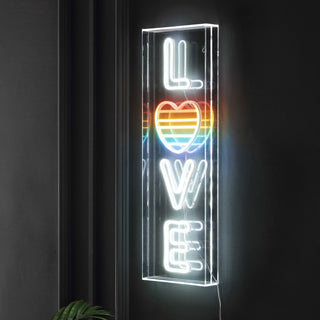 LOVE Contemporary Glam Acrylic Box USB Operated LED Neon Light