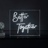 Cheers Together Contemporary Glam Acrylic Box USB Operated LED Neon Light