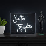 Cheers Together Contemporary Glam Acrylic Box USB Operated LED Neon Light