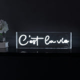 Art C'est La Vie Contemporary Glam Acrylic Box USB Operated LED Neon Light