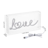Decor  Love Contemporary Glam Acrylic Box USB Operated LED Neon Light