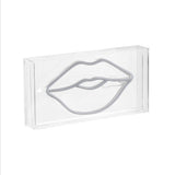 Sign  FOR Lips Contemporary Glam Acrylic Box USB Operated LED Neon Light