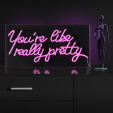 Wedding You're Like Really Pretty Contemporary Glam Acrylic Box USB Operated LED Neon Light