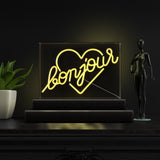Buy Bonjour Heart Contemporary Glam Acrylic Box USB Operated LED Neon Light