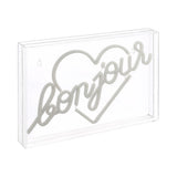 Buy Bonjour Heart Contemporary Glam Acrylic Box USB Operated LED Neon Light