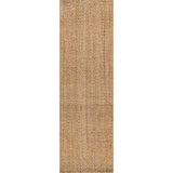 Lolland Hand Woven Herringbone Chunky Jute Area Rug