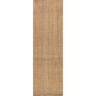 Lolland Hand Woven Herringbone Chunky Jute Area Rug