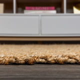 Lolland Hand Woven Herringbone Chunky Jute Area Rug