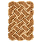 Ocean Classic Coastal Scalloped Basketweave Indoor/Outdoor Coir Mat