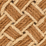 Ocean Classic Coastal Scalloped Basketweave Indoor/Outdoor Coir Mat