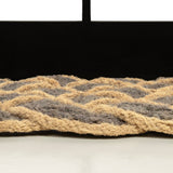 Ocean Classic Coastal Scalloped Basketweave Indoor/Outdoor Coir Mat