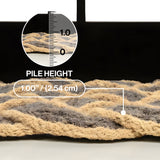 Ocean Classic Coastal Scalloped Basketweave Indoor/Outdoor Coir Mat