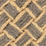 Ocean Classic Coastal Scalloped Basketweave Indoor/Outdoor Coir Mat