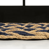 Ocean Classic Coastal Scalloped Basketweave Indoor/Outdoor Coir Mat