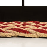 Ocean Classic Coastal Scalloped Basketweave Indoor/Outdoor Coir Mat