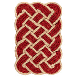 Ocean Classic Coastal Scalloped Basketweave Indoor/Outdoor Coir Mat